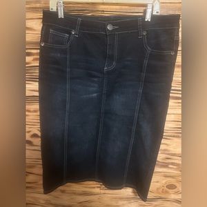Be-Girl dark blue distressed denim skirt